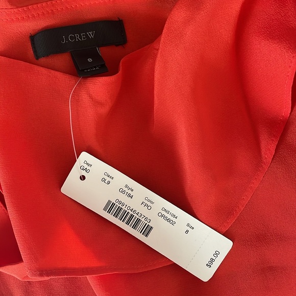 J.Crew cold shoulder silk top, size 8; new - Picture 7 of 7